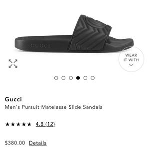 Size 12 mens gucci slides